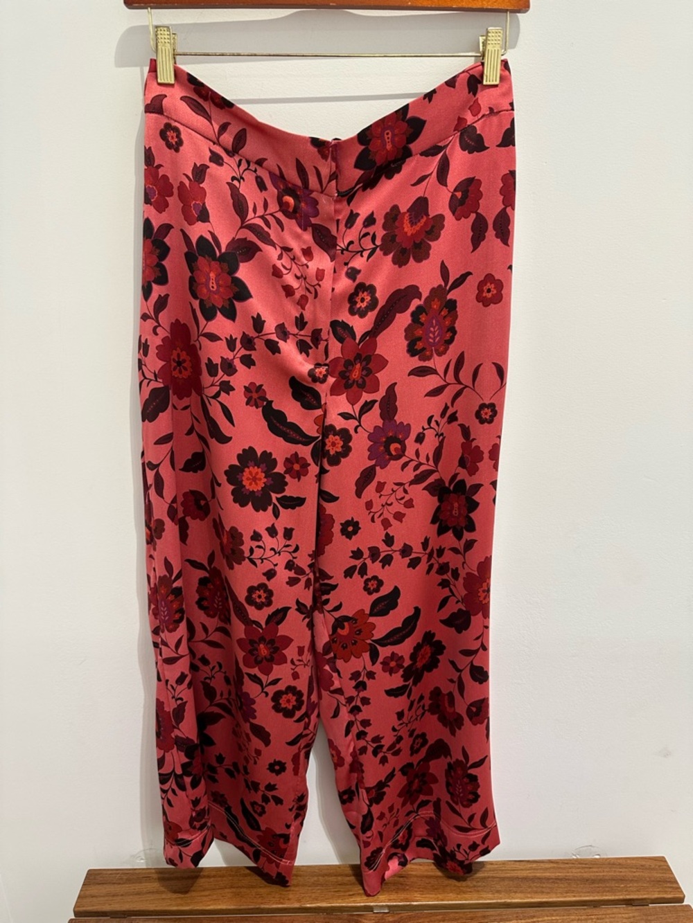 House of Harlow Floral Wide-Leg Pants in Rose Pink